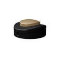 Interruptor para utilizar com o pé, preto e dourado, para lâmpadas.