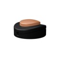 Interruptor para ser usado com o pé, preto e cobre, para lâmpadas.