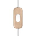 Interruptor de passagem de cor faia e branco para lâmpadas