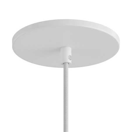 Suporte metálico branco com 126mm de diâmetro para tetos falsos.