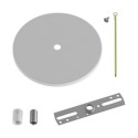 Suporte metálico branco com 126mm de diâmetro para tetos falsos.
