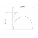 Ecrã de estilo industrial inclinado branco 300mm x 250mm