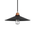 Ecrã de estilo industrial cónico preto 300mm x 60mm