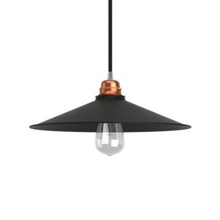 Ecrã de estilo industrial cónico preto 300mm x 60mm
