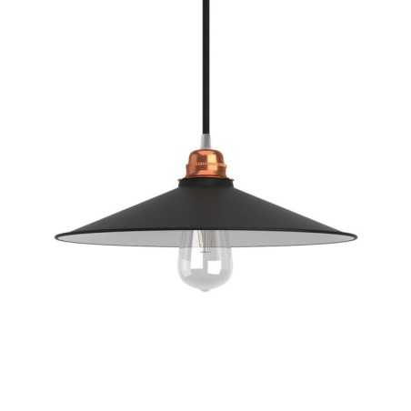 Ecrã de estilo industrial cónico preto e branco 300mm