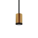 Foco de luz em cobre acetinado com mini lâmpada GU10 para criar luminárias.