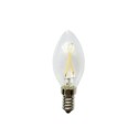 Lâmpada LED vintage vela E14 2W 120lm transparente