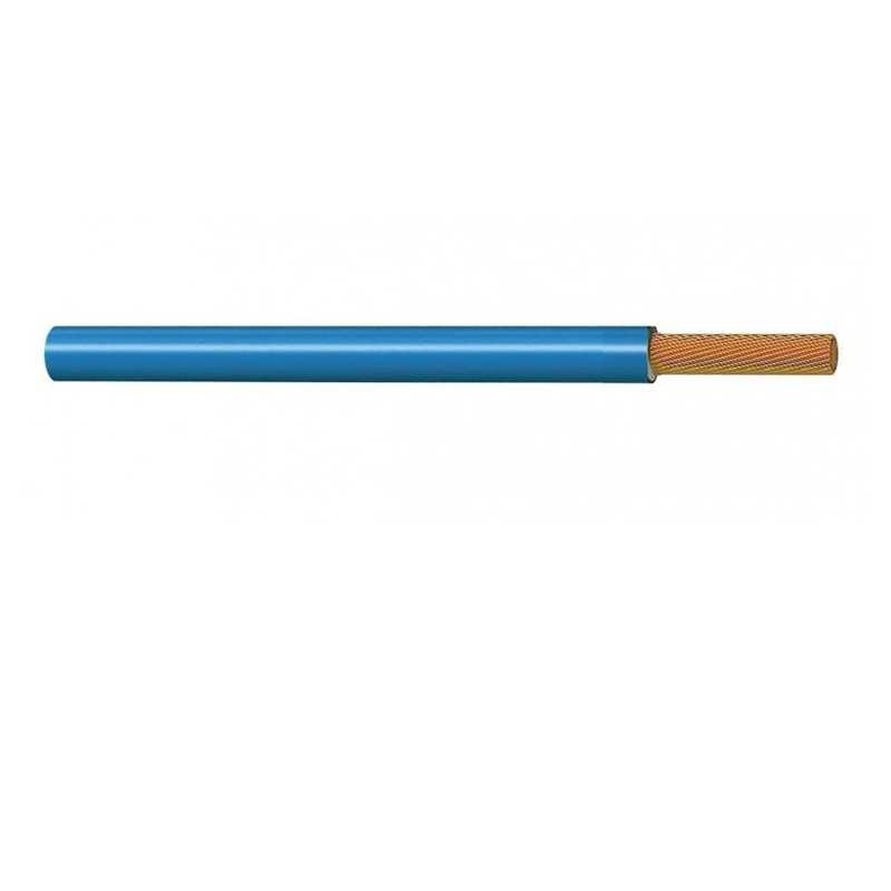 Cabo unipolar flexível de cor azul seção 1 x 0,75 mm2.