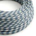 Cabo decorativo têxtil homologado em metros azul calmo