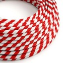 Cabo decorativo têxtil por metro homologado circo vermelho