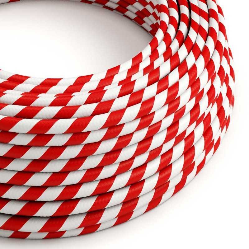 Cabo decorativo têxtil por metro homologado circo vermelho