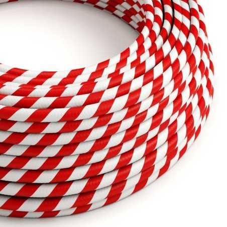 Cabo decorativo têxtil por metro homologado circo vermelho