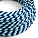 Cabo decorativo têxtil por metros homologado azul pântano