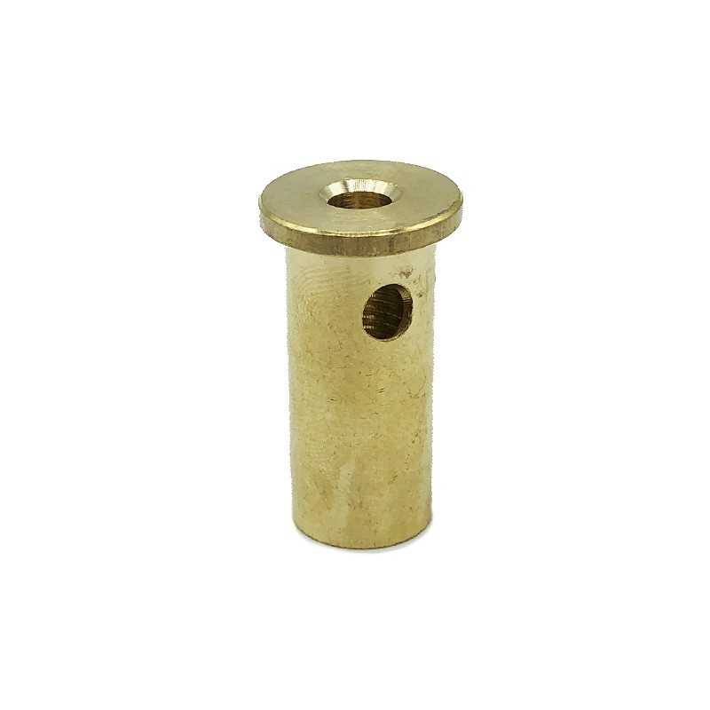Suporte de teto para cabo de aço com acabamento em latão.