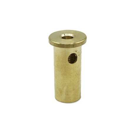 Suporte de teto para cabo de aço com acabamento em latão.