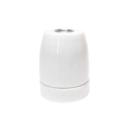 Casquilho E27 porcelana corpo liso – Acessórios Candeeiros