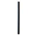 Tubo preto liso sem rosca com 12mm de diâmetro.