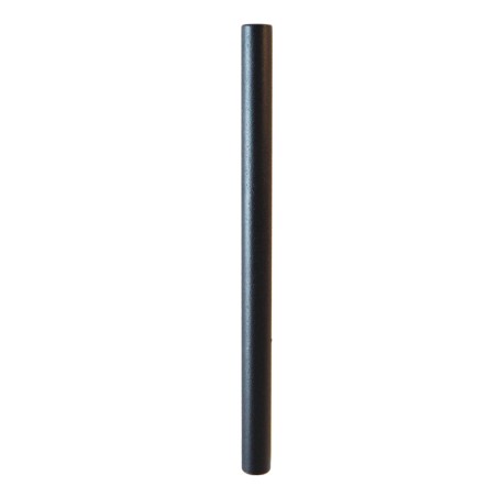 Tubo preto liso sem rosca com 12mm de diâmetro.