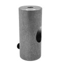 Suportes metálicos para mover lâmpadas.