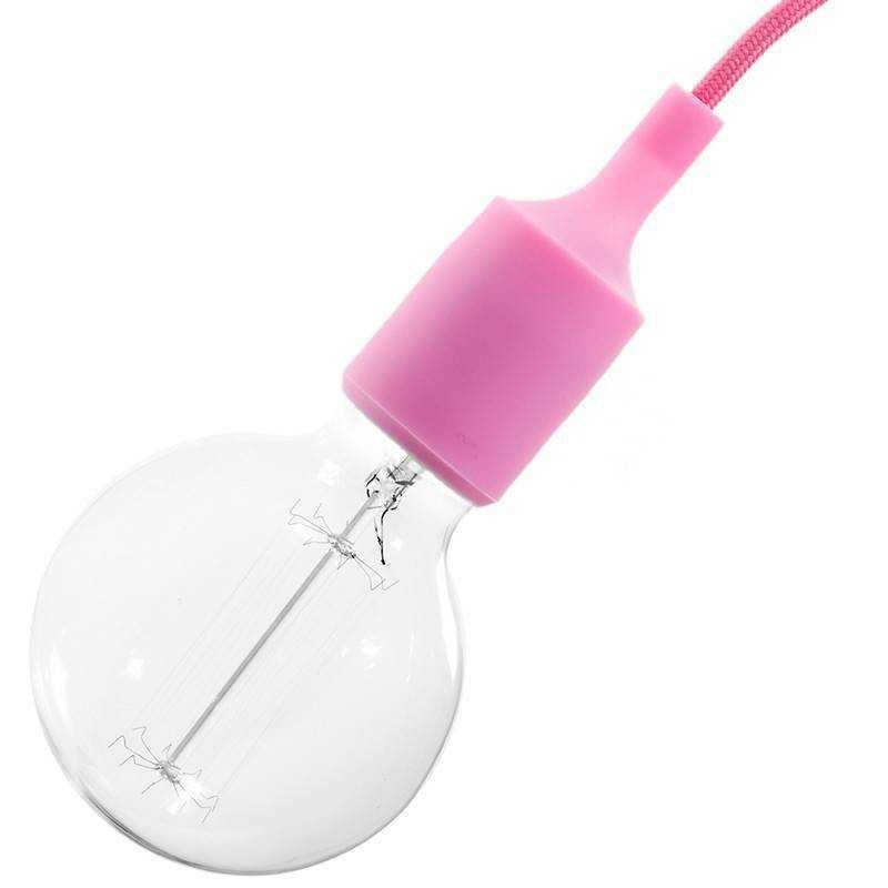 Casquilho E27 em silicone de corpo liso