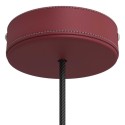 Suporte de lâmpada revestido em pele castanha 124mm
