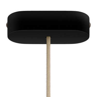 Suporte de madeira em forma oval de 120mm para lâmpadas.