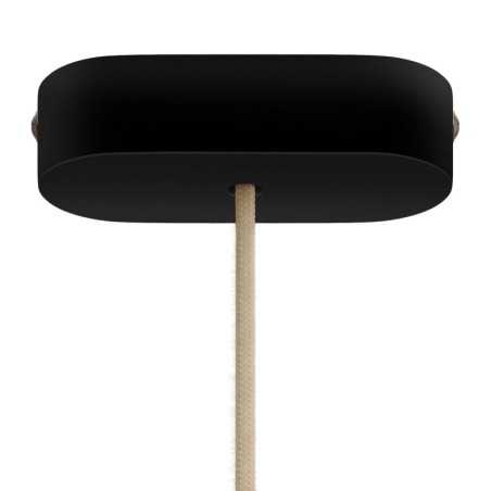 Suporte de madeira em forma oval de 120mm para lâmpadas.