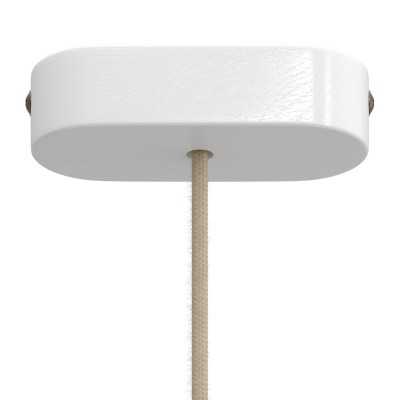 Suporte de madeira em forma oval de 120mm para lâmpadas.