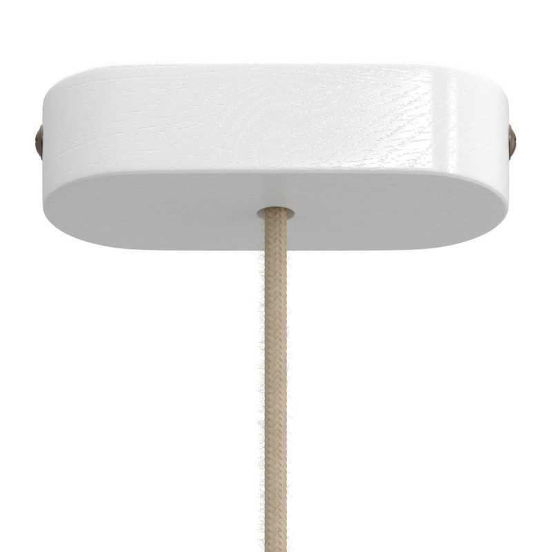 Suporte de madeira em forma oval de 120mm para lâmpadas.
