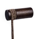 Suporte de parede em cor natural para cabo decorativo.