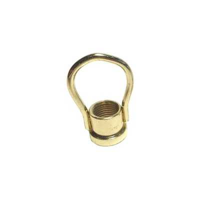 Argola cromada com rosca para pendurar.