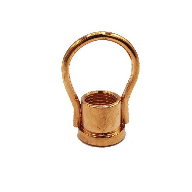 Argola cromada com rosca para pendurar.