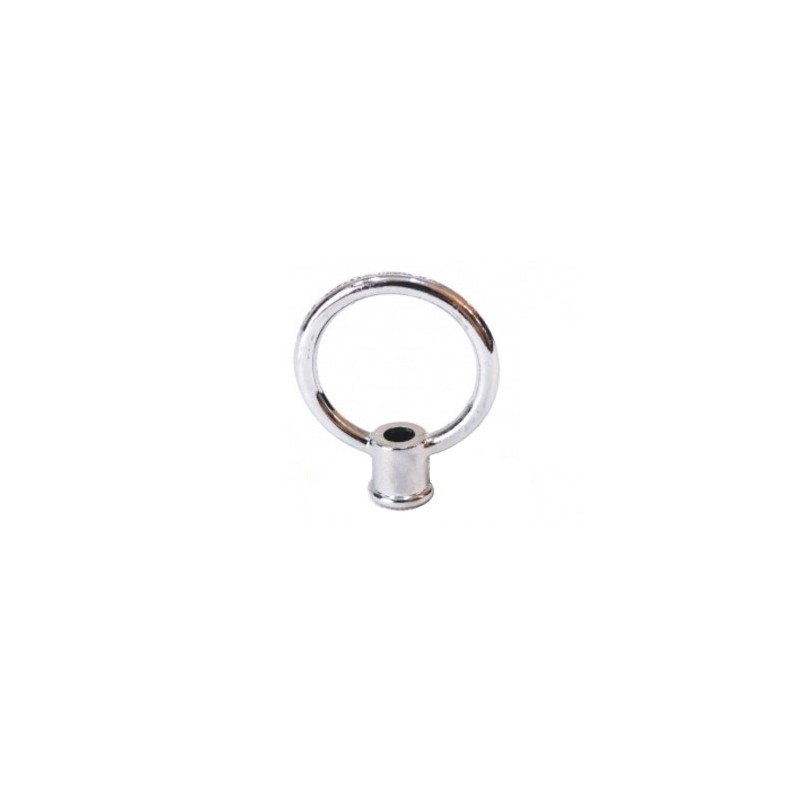 Argola com rosca para pendurar e passo 10/100 em ouro antigo.
