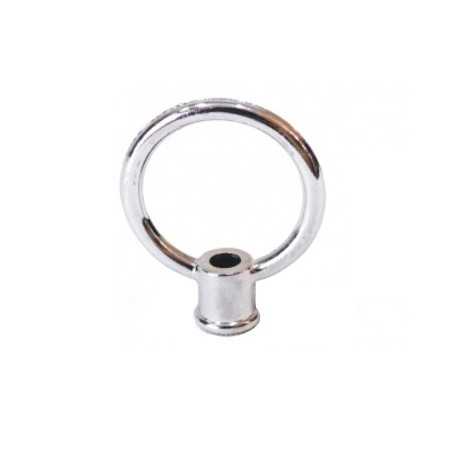 Argola com rosca para pendurar e passo 10/100 em ouro antigo.