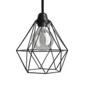 Abajur jaula diamond metálica E27 | ACESSORIOSCANDEEIROSPT