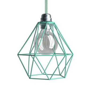Abajur jaula diamond metálica E27 | ACESSORIOSCANDEEIROSPT