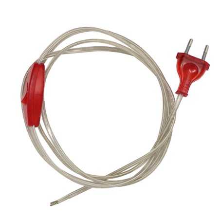 Conexão plástica de 170cm com interruptor e ficha multicolorida.