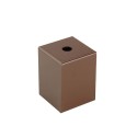 Cúpula decorativa metálica quadrada E27 cor cobre