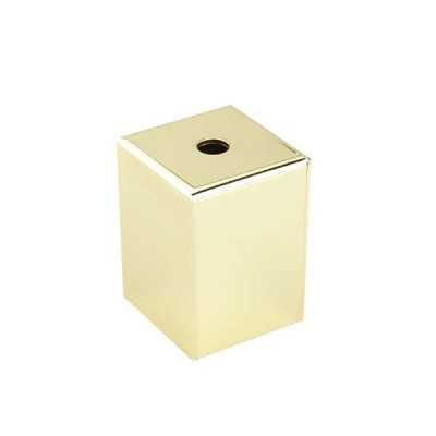 Cúpula decorativa metálica quadrada E27 cor cobre