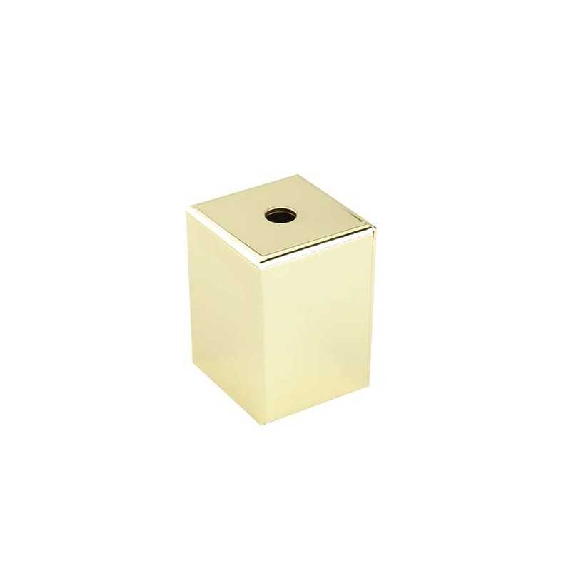 Cúpula decorativa metálica quadrada E27 cor cobre