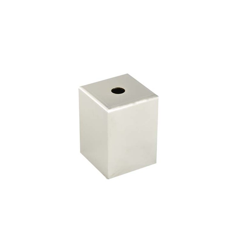 Cúpula decorativa metálica quadrada E27 cor cobre