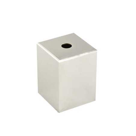 Cúpula decorativa metálica quadrada E27 cor cobre