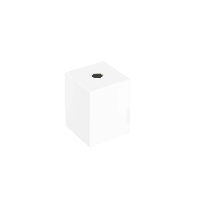 Cúpula decorativa metálica quadrada E27 cor cobre