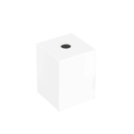 Cúpula decorativa metálica quadrada E27 cor cobre