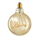 Lâmpada LED de filamento LOVE 4W, luz quente.