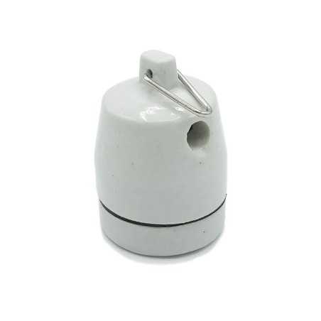Suportes de lâmpada de porcelana maciça em branco sujo, interligáveis.