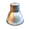 Campainha de metal em alumínio, 210mm de altura x 200mm de diâmetro.