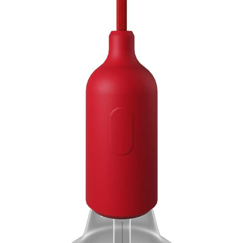 Portalâmpadas decorativo de silicone com interruptor