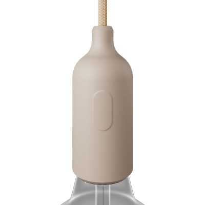 Portalâmpadas decorativo de silicone com interruptor