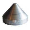 Campainha de metal em alumínio, 220mm de altura x 335mm de diâmetro.